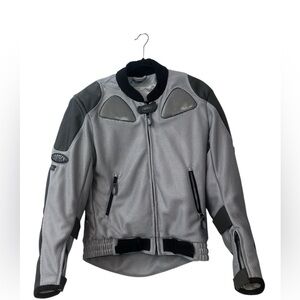 Cortech GX Air Women’s Medium Mesh Motorcycle Jacket Silver Reflective Armor